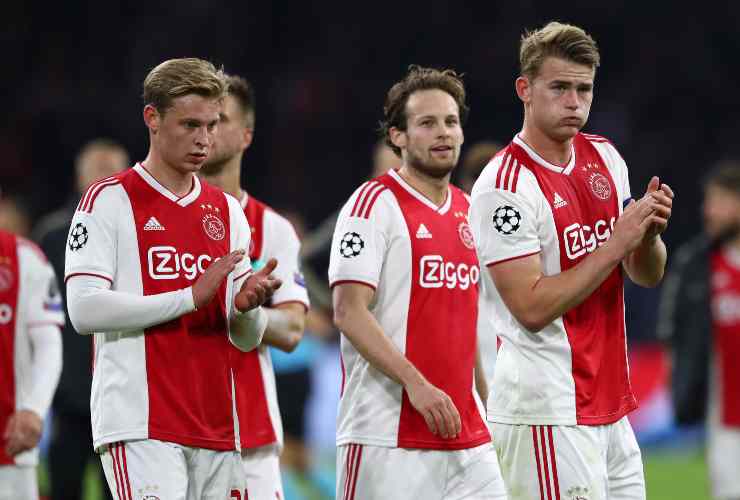 De Jong, Blind e De Ligt all'Ajax nel 2019 (credit: Getty Images)
