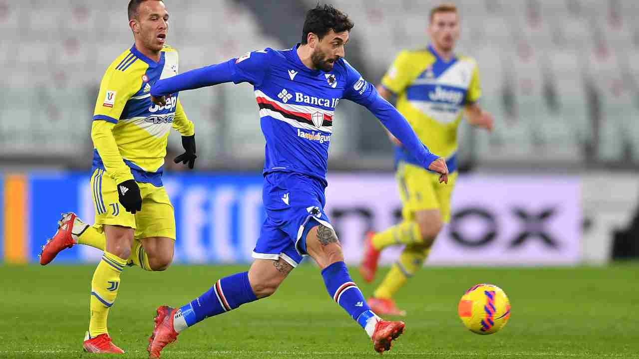 Mimmo Caputo, attaccante della Sampdoria (Credit Foto Getty Images)