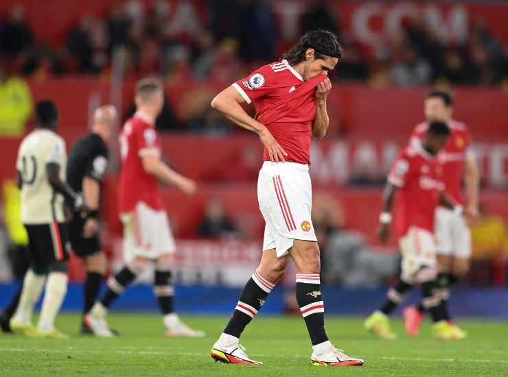 Cavani con la maglia del Manchester United - credits: Getty Images. Il Calcio Magazine