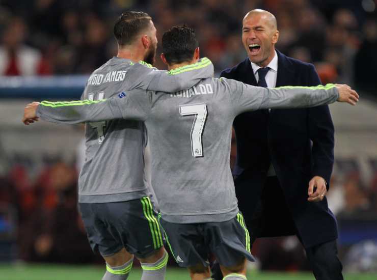 Ramos insieme a Zidane e Ronaldo - credits: Getty Images. Il Calcio Magazine
