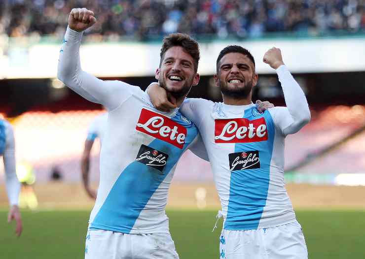 Mertens e Insigne esultano (credit: Getty Images)