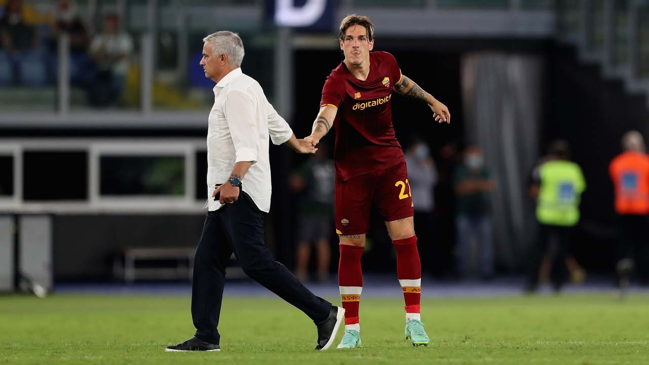 José Mourinho e Nicolò Zaniolo (credit: Getty Images)