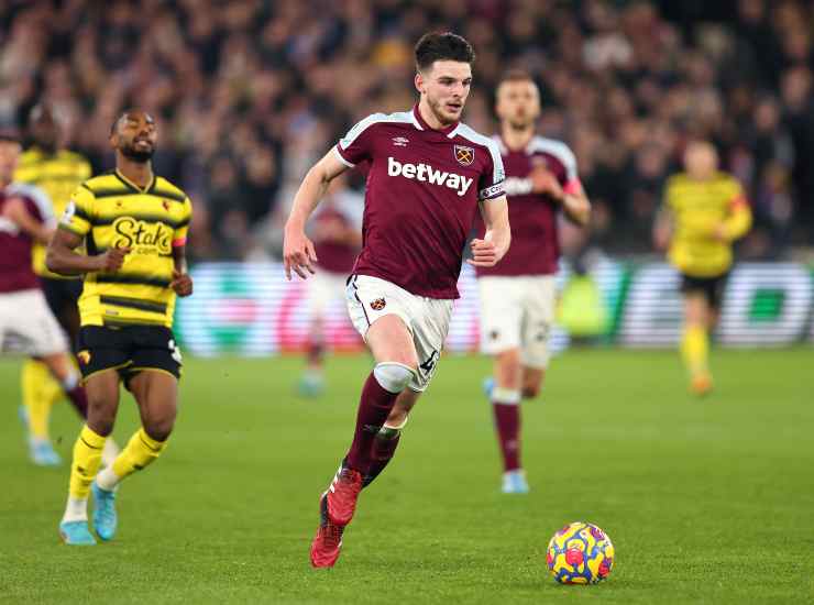 Rice in azione col West Ham - credits: Getty Images. Il Calcio Magazine