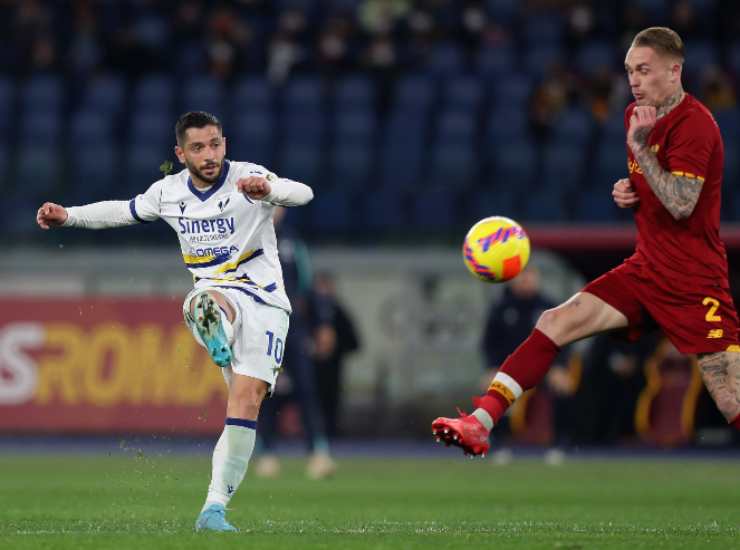 Gianluca Caprari attaccante dell'Hellas Verona (Credit Foto Getty Images)