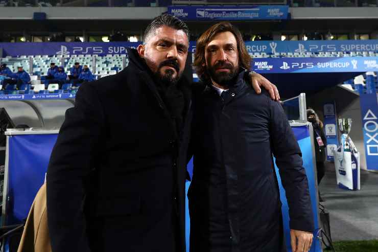 Gennaro Gattuso e Andrea Pirlo (credit: Getty Images)