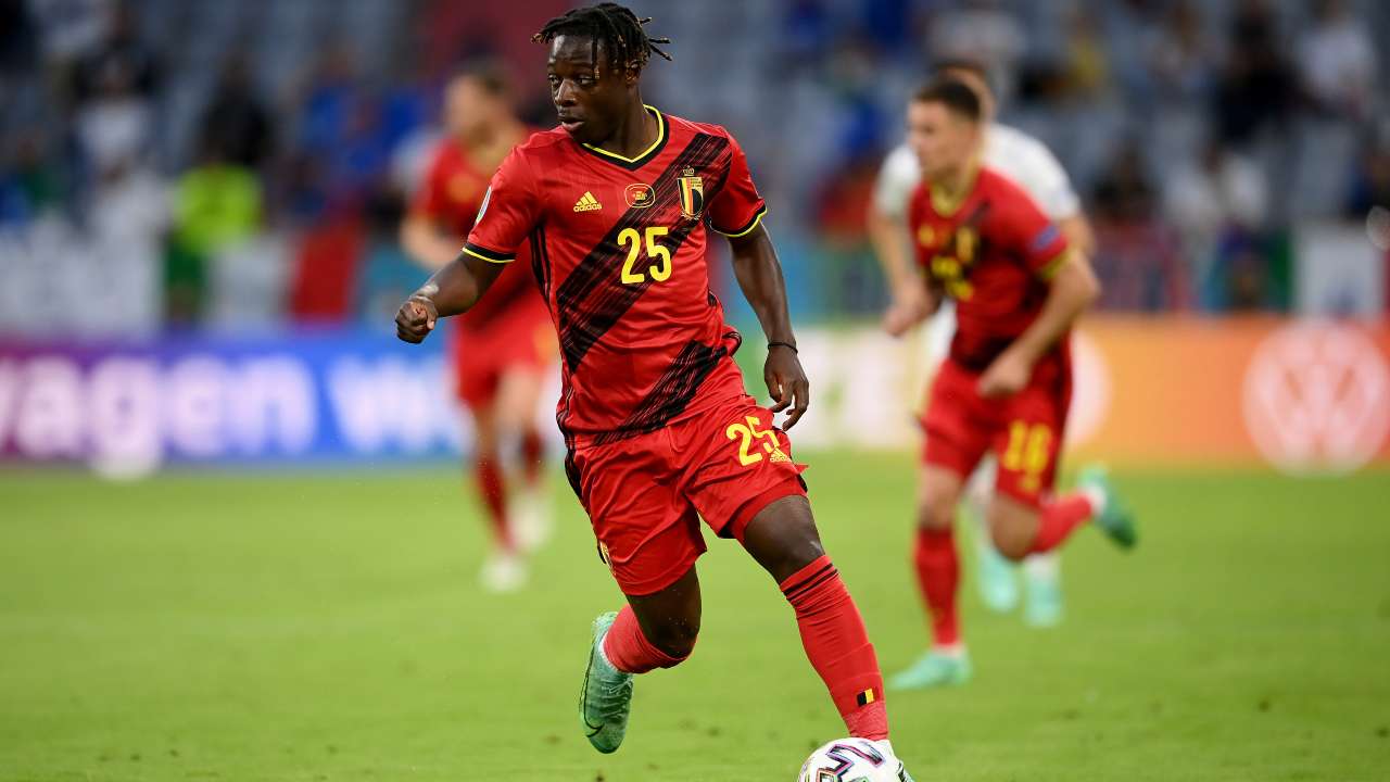 Jérémy Doku con la maglia del Belgio - credits: Getty Images. Il Calcio Magazine