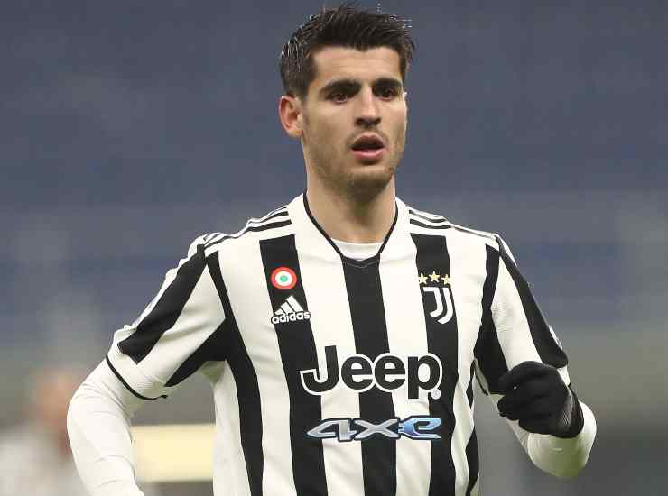 Morata durante il match contro il Milan (Credit Foto Getty Images)