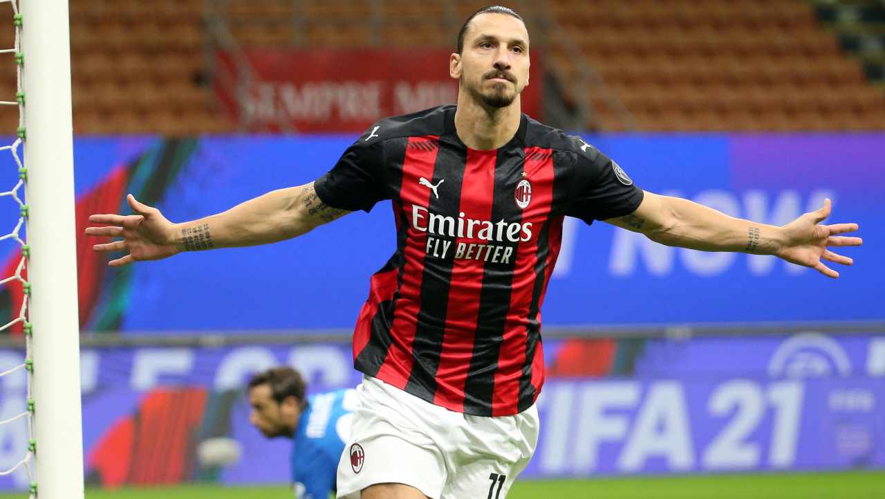 Zlatan Ibrahimovic, attaccante del Milan (credit: Ansa)