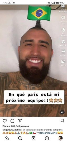 Il post Instagram di Vidal - credits: Instagram. Il Calcio Magazine