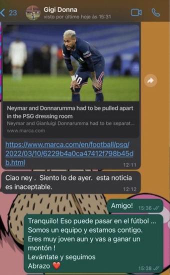 La chat tra i due giocatori - credits: Instagram. Il Calcio Magazine