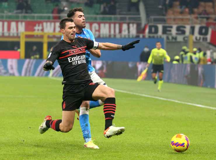 Romagnoli con la maglia del Milan - credits: Ansa Foto. Il Calcio Magazine