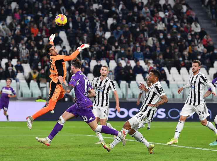 Mattia Perin durante il match contro la Fiorentina (Credit Foto Ansa)