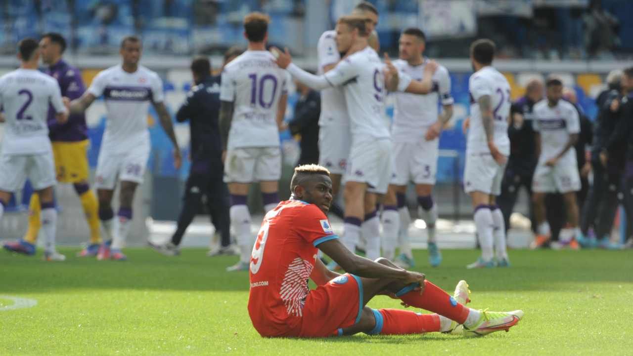 Osimhen dopo la sconfitta contro la Fiorentina (credit: Ansa)