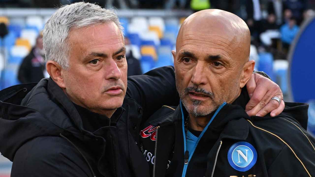 José Mourinho e Luciano Spalletti (credit: Ansa)