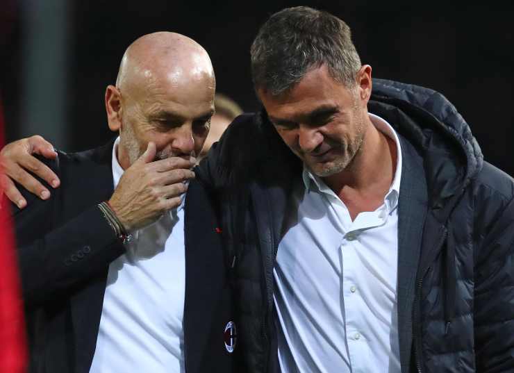 Stefano Pioli e Paolo Maldini (credit: Ansa)