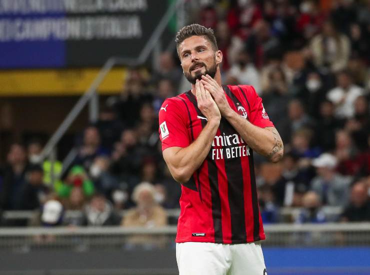 Oliver Giroud attaccante del Milan (Credit Foto Ansa)