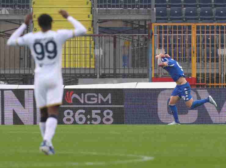 Il gol di Pinamonti che ha gettato nello sconforto il Napoli [Credit: ANSA] - Meteoweek