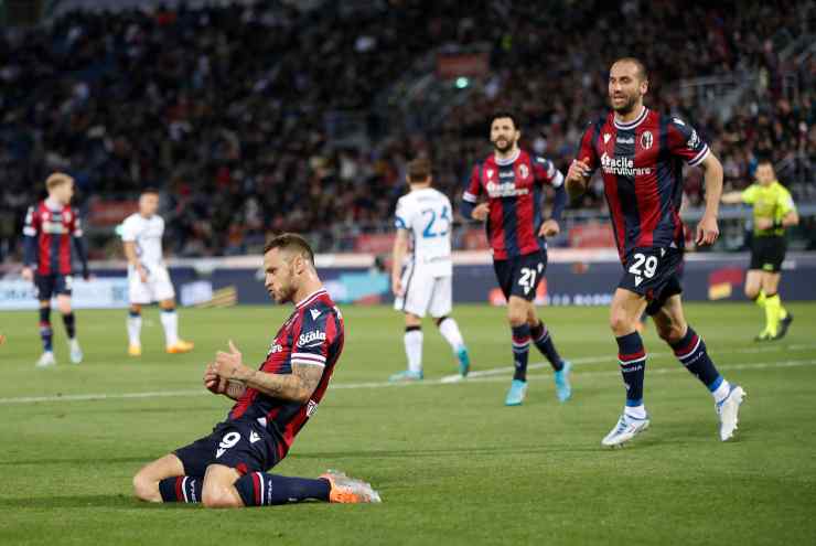 Esultanza di Arnautovic dopo il gol del pareggio (credit: Ansa)