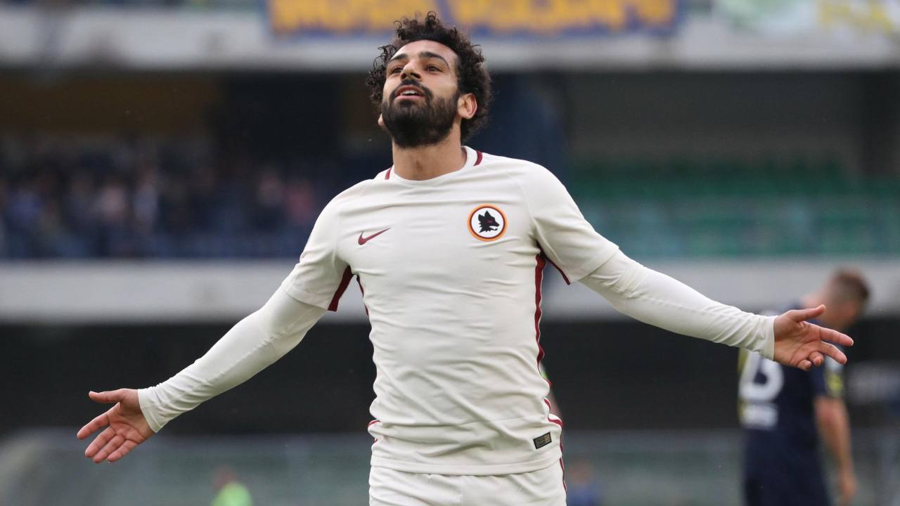 Salah con la maglia della Roma - credits: Ansa Foto. Il Calcio Magazine