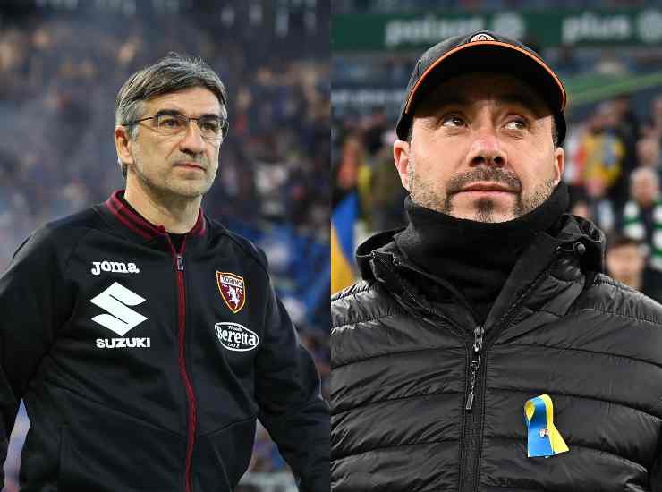 Ivan Juric e Roberto De Zerbi, i favoriti per sostituire Gasperini sulla panchina dell'Atalanta (credit: Ansa)