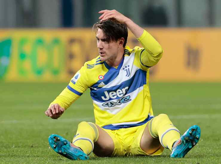 Dusan Vlahovic, attaccante della Juventus (credit: Ansa)