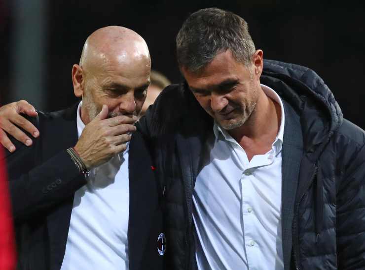 Stefano Pioli e Paolo Maldini (credit: Ansa)