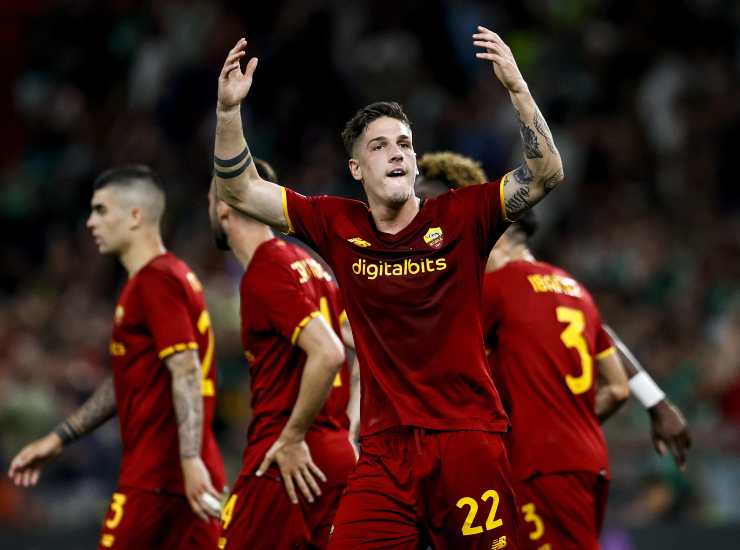 Nicolò Zaniolo centrocampista della Roma (Credit Foto Ansa)