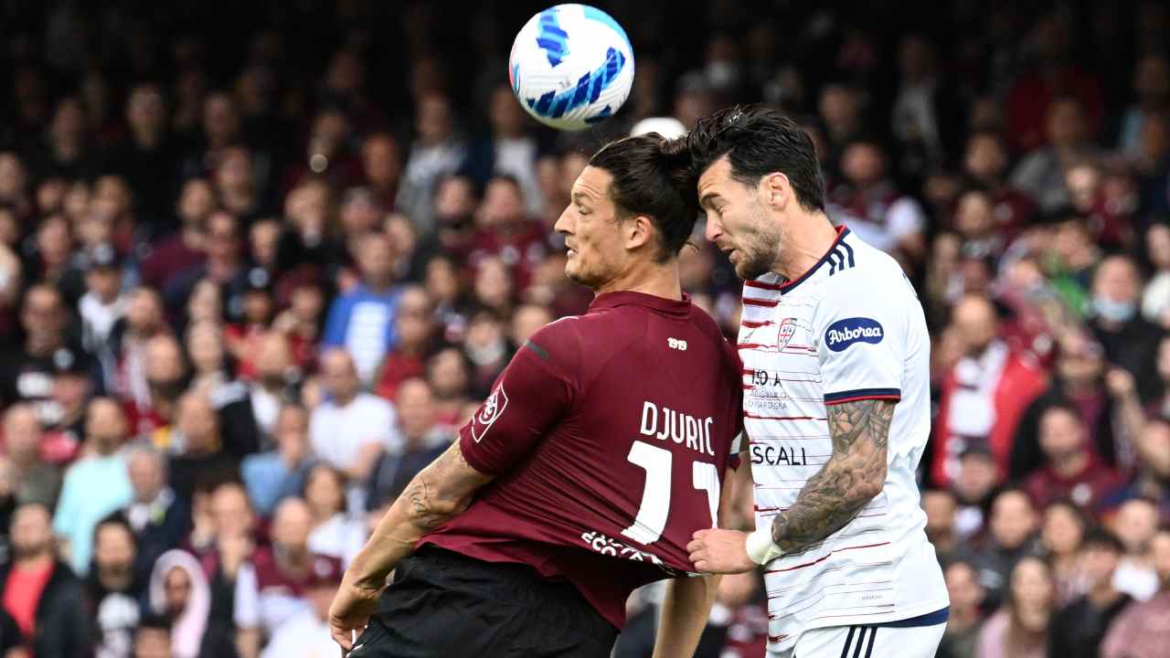 Milan Djuric nel match contro il Cagliari (Credit Foto Ansa)