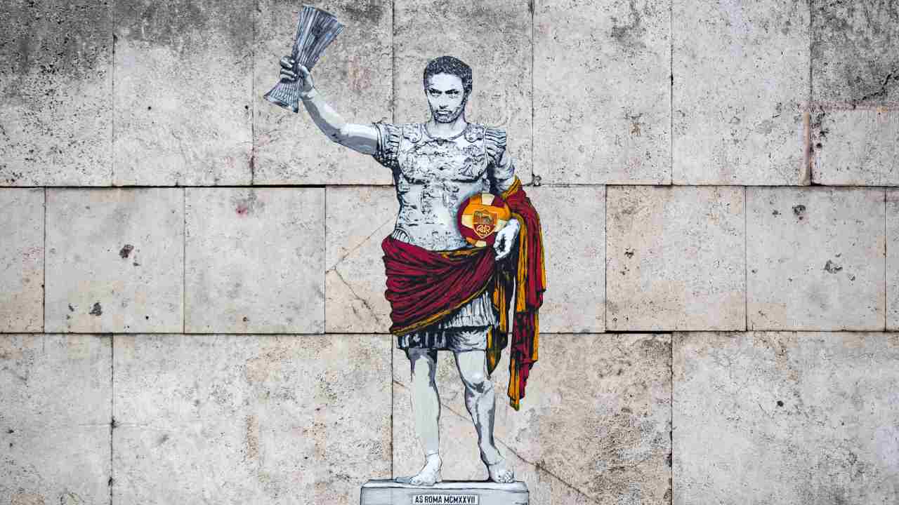 Il murale dedicato a Mourinho - credits: Ansa Foto. Il Calcio Magazine