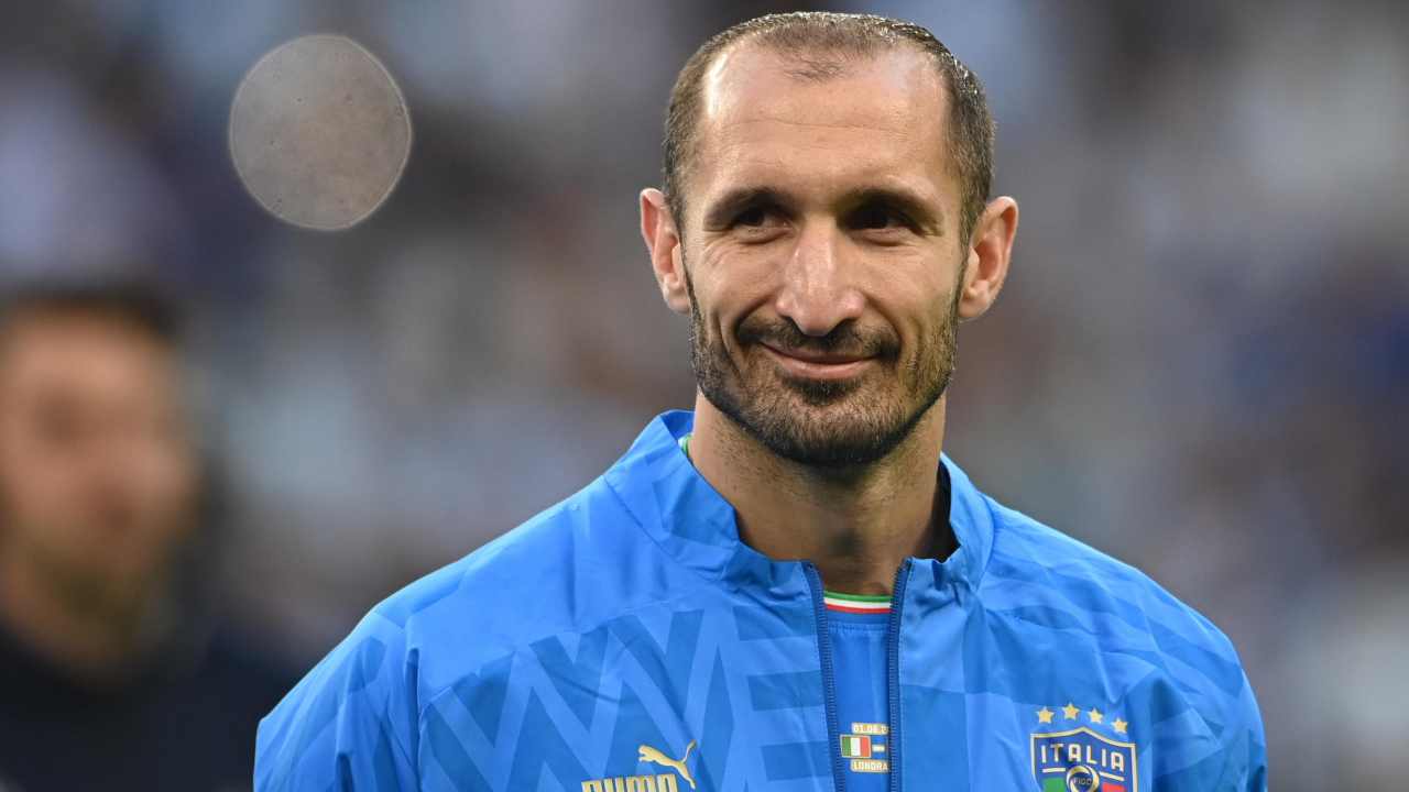 Giorgio Chiellini alla sua ultima partita con la Nazionale italiana (Credit Foto Ansa)