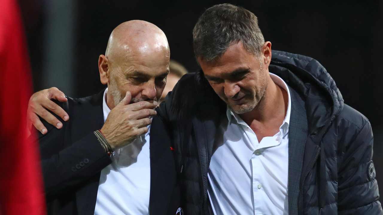 Stefano Pioli e Paolo Maldini (Credit Foto Ansa)