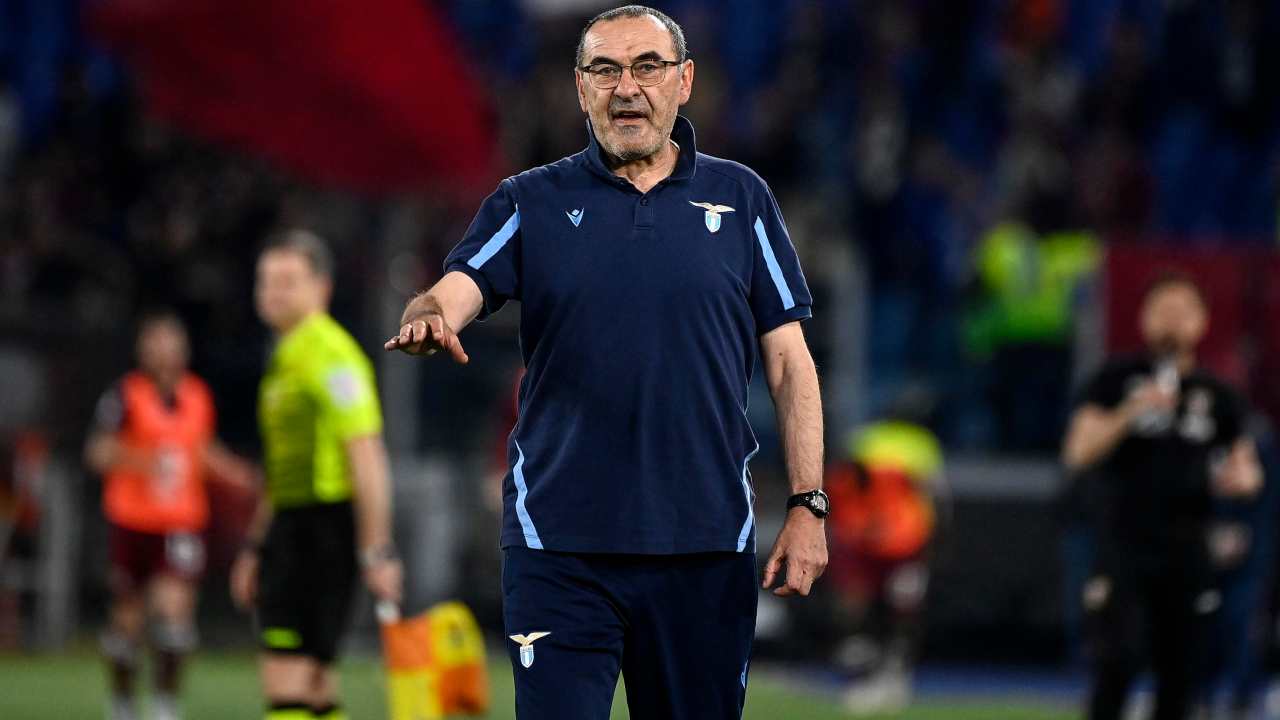 Maurizio Sarri allenatore della Lazio (Credit Foto Ansa)