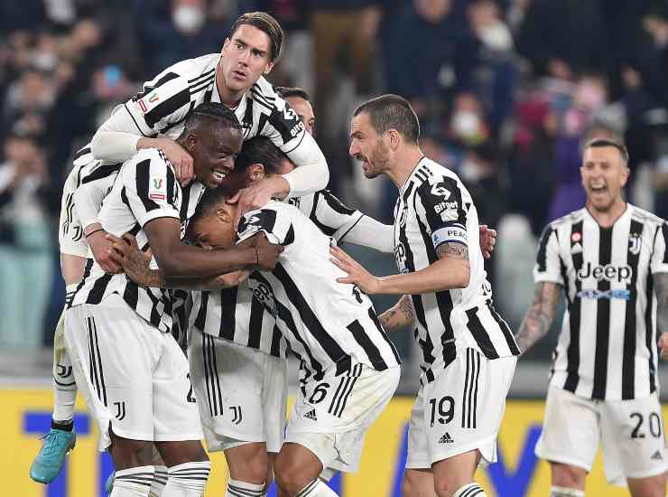 Juventus esulta dopo un gol (Credit Foto Ansa)