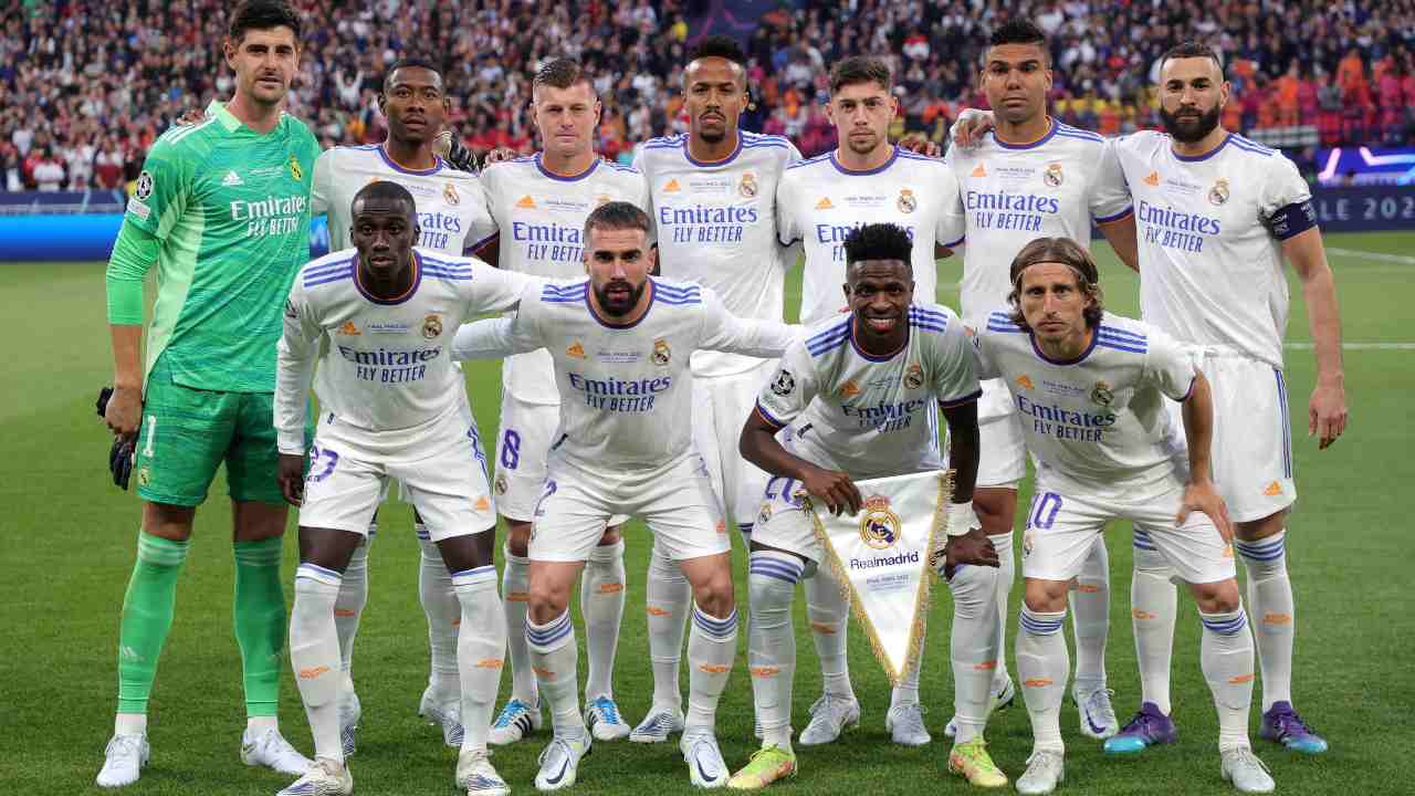 Real Madrid prima della finale di Champions League contro il Liverpool (Credit Foto Ansa)