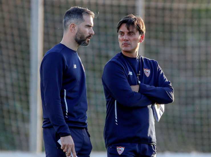 Enzo Maresca insieme a Montella ai tempi del Siviglia - credits: Ansa Foto. Il Calcio Magazine