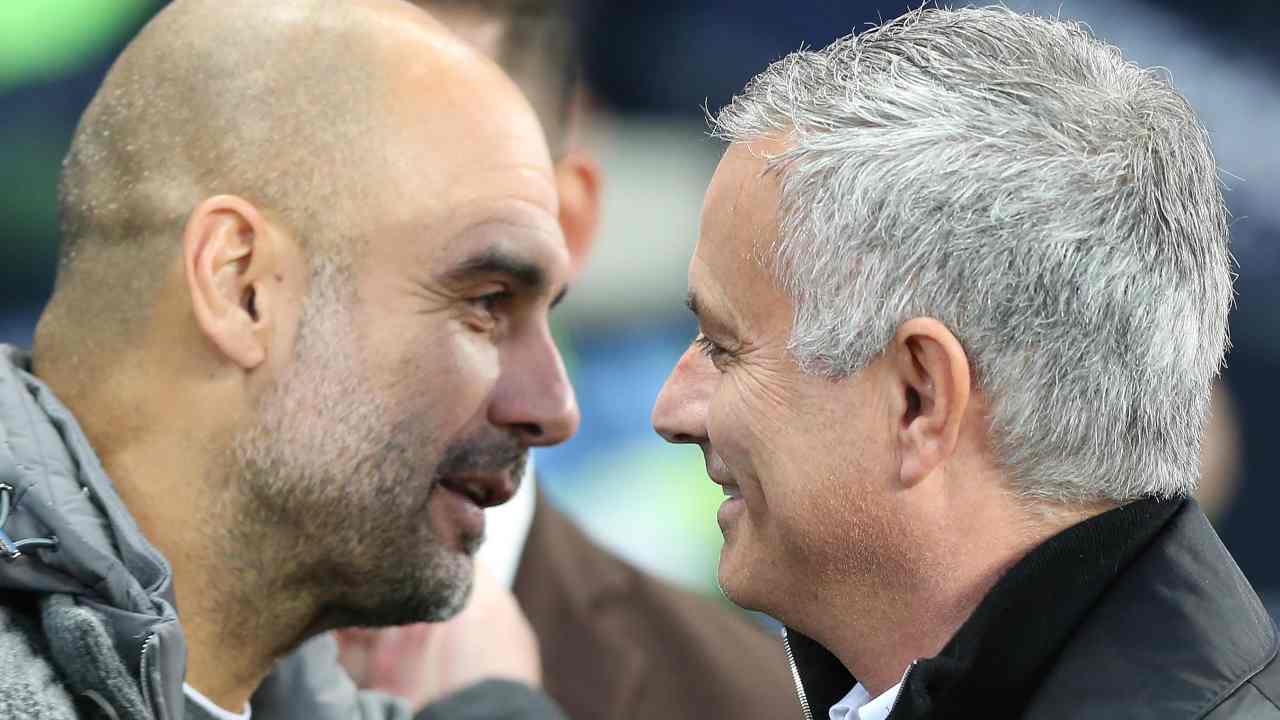 Mourinho e Guardiola - credits: Ansa Foto. Il Calcio Magazine