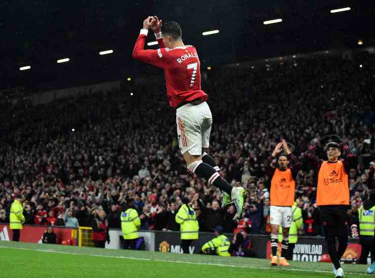 CR7 con la maglia dei Red Devils - credits: Ansa Foto. Il Calcio Magazine