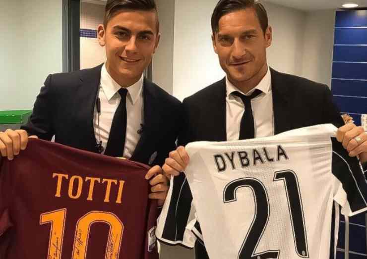 Paulo Dybala e Francesco Totti (credit: Sky Sport)