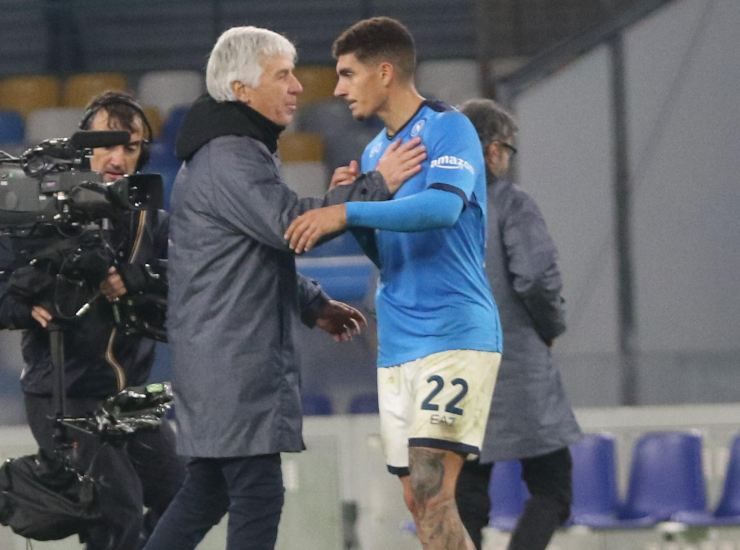 Gasperini e Di Lorenzo a fine partita (Credit Foto Ansa)