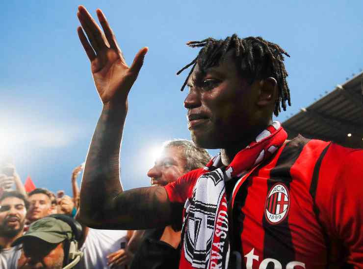 Rafael Leao piange dopo la vittoria dello scudetto con il Milan (credit: Ansa)