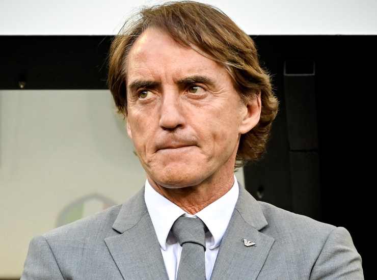 Roberto Mancini durante l'ultima partita dell'Italia contro la Germania in Nations League (credit: Ansa)